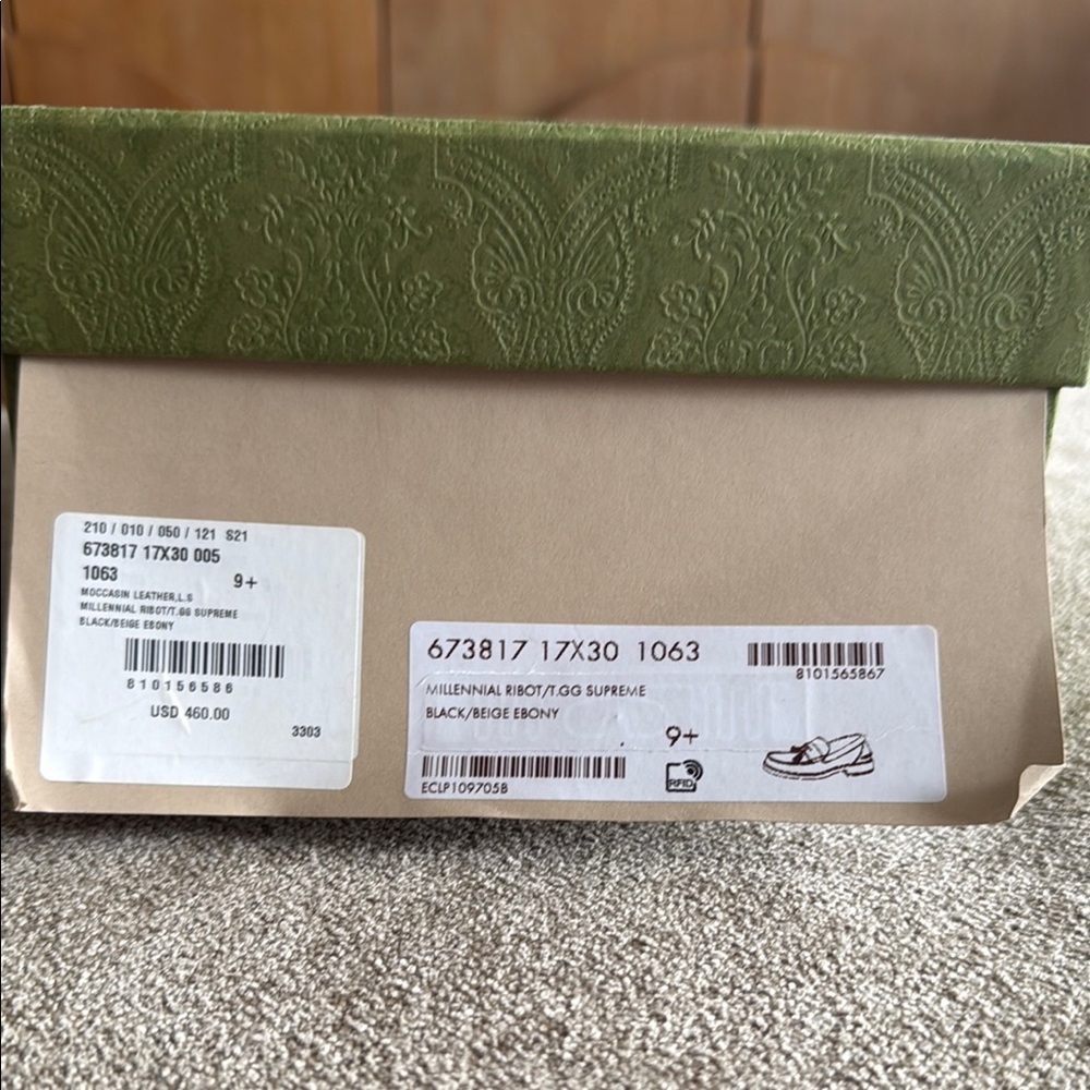 Men’s Gucci Loafers Tassel Black GG supreme Moccasin Leather